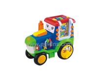 Toys truck learning machine with study, test, music, repeat function